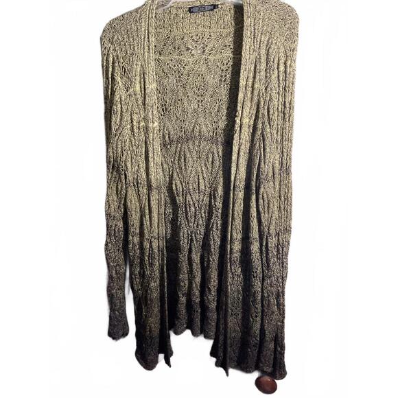 ZoZo Sweaters - ZoZo Women's Silk/ Cotton Blend Open Knit Cardigan - XL Boho